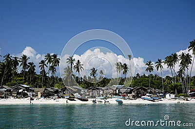 Beach village Stock Photo