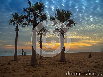 Beach at Vina del Mar Stock Photo