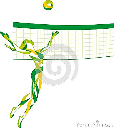 Beach volley Vector Illustration