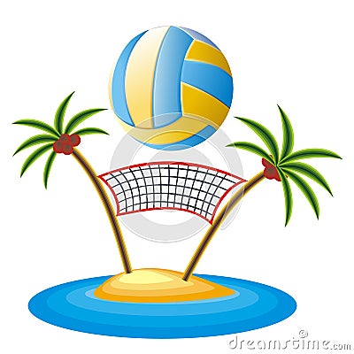 Beach volleyball Vector Illustration