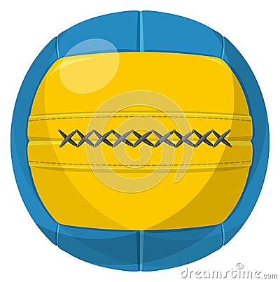 Beach volleyball ball cartoon icon. Leather equipment Vector Illustration
