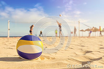 Beach volleyball Stock Photo