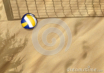 Beach volleyball on sand Stock Photo