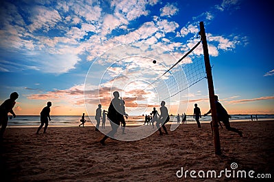 Beach volleyball Stock Photo