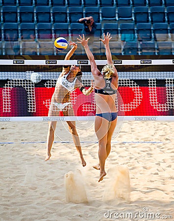 2011 Beach Volleyball World Championship - Rome, Italy Editorial Stock Photo