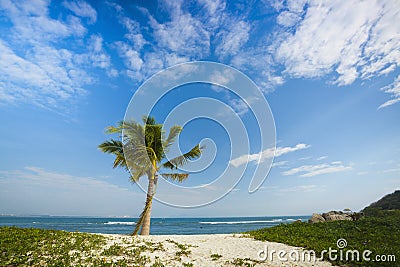 Beach of wuzhizhou island in sanya hainan Stock Photo