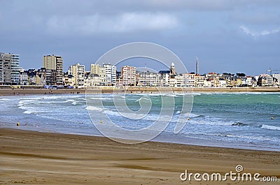 Beache of Les Sables d'Olonne in France Stock Photo