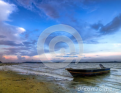 Beached Boat Stock Photo