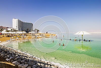 The beaches at the dead sea in Israel Editorial Stock Photo