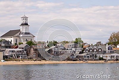 Beachfront houses in Provincetown, Cape Cod Stock Photo