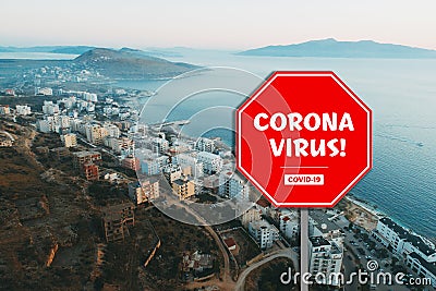 Beachs and tourism shutdown for coronavirus issue. All services closed do to Covid-19 outbreak. No turist allowed , no walks. Stock Photo