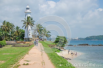 The beacon of a fort of Galle in Sri Lanka a country place of interest Editorial Stock Photo