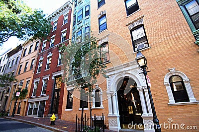 Beacon Hill Boston Stock Photo