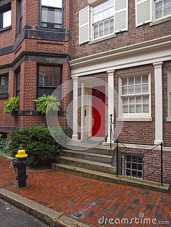 Beacon Hill Houses, Boston Stock Photo