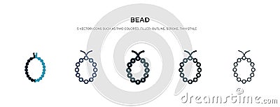 Bead icon in different style vector illustration. two colored and black bead vector icons designed in filled, outline, line and Vector Illustration
