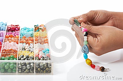 Bead jewelry Stock Photo