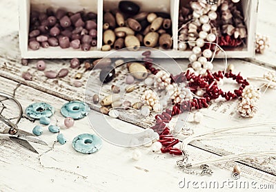 Bead making accessories. Stock Photo