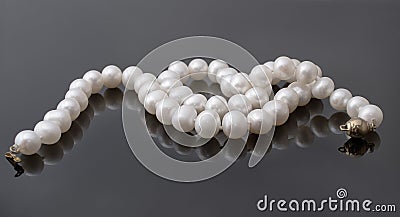 Beaded Pearl Necklace Stock Photo