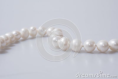 Beaded Pearl Necklace Stock Photo