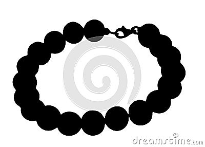 Beads are large for women. Vector Illustration