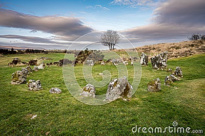 Beaghmore Stone Circles Stock Photo