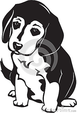 Beagle Puppy Vector Illustration