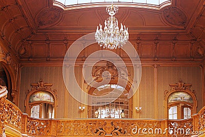 Beaitiful rich interior of palace Stock Photo