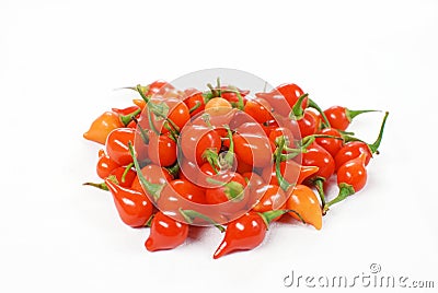 Beak Peppers in white background isolated Stock Photo