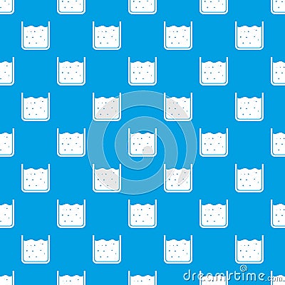 Beaker filled with liquid pattern seamless blue Vector Illustration