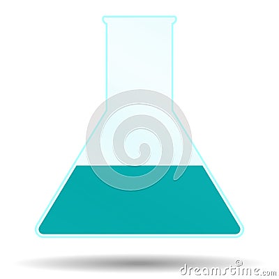 Beaker with liquid Stock Photo