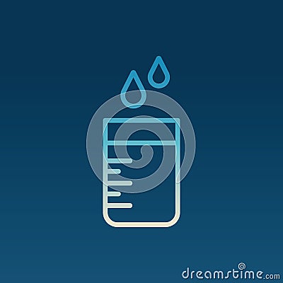 Beaker with water. Vector illustration decorative design Vector Illustration