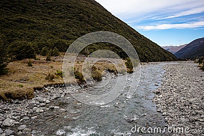 The Bealey River, outside Arthur's Pass New Zealand Stock Photo