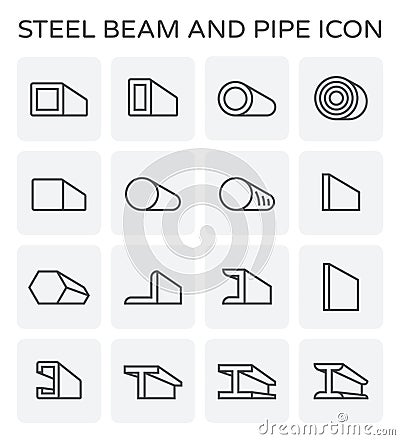 Beam pipe icon Vector Illustration