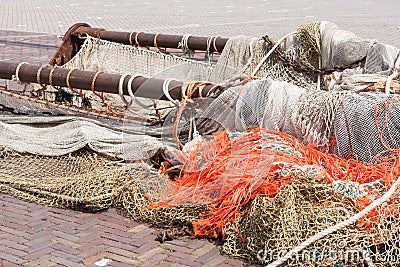 Beam trawl and nets Stock Photo