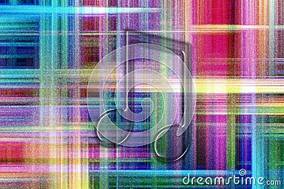 Beamed eighth note symbol, Music backgroundd Stock Photo