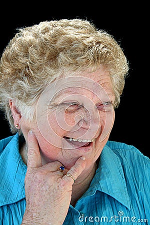 Beaming Senior Lady Stock Photo