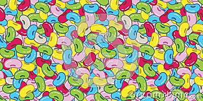 Bean jelly bean vector Seamless Pattern candy isolated wallpaper background Stock Photo