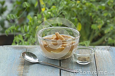 Bean junket / soft bean curd with sweet warm ginger syrup Stock Photo