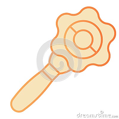 Beanbag flat icon. Baby rattle orange icons in trendy flat style. Attention toy gradient style design, designed for web Vector Illustration