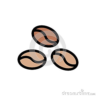 Beans color line icon Vector Illustration
