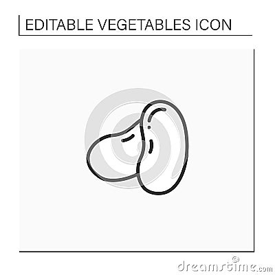 Beans line icon Vector Illustration