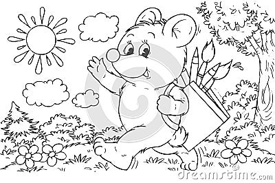 Bear artist Cartoon Illustration