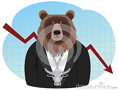 Bear businessman Stock Photo