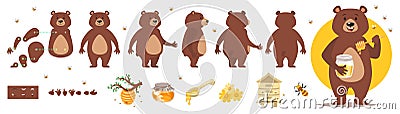 Bear character for animation Vector Illustration