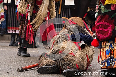 Bear Dance. Winter holiday tradition in Romania Editorial Stock Photo