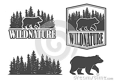 Bear emblems Vector Illustration