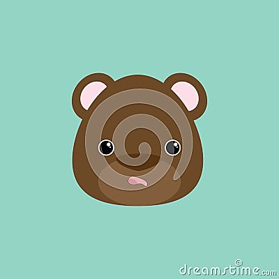 Bear face expression Vector Illustration