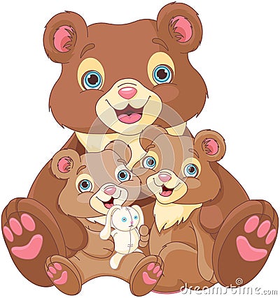 Bear family Vector Illustration