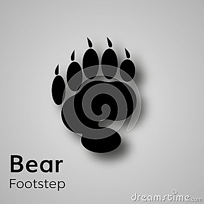 Bear footstep vector clip art foot print Vector Illustration