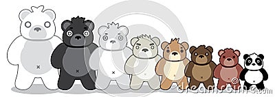 Bear gang Vector Illustration